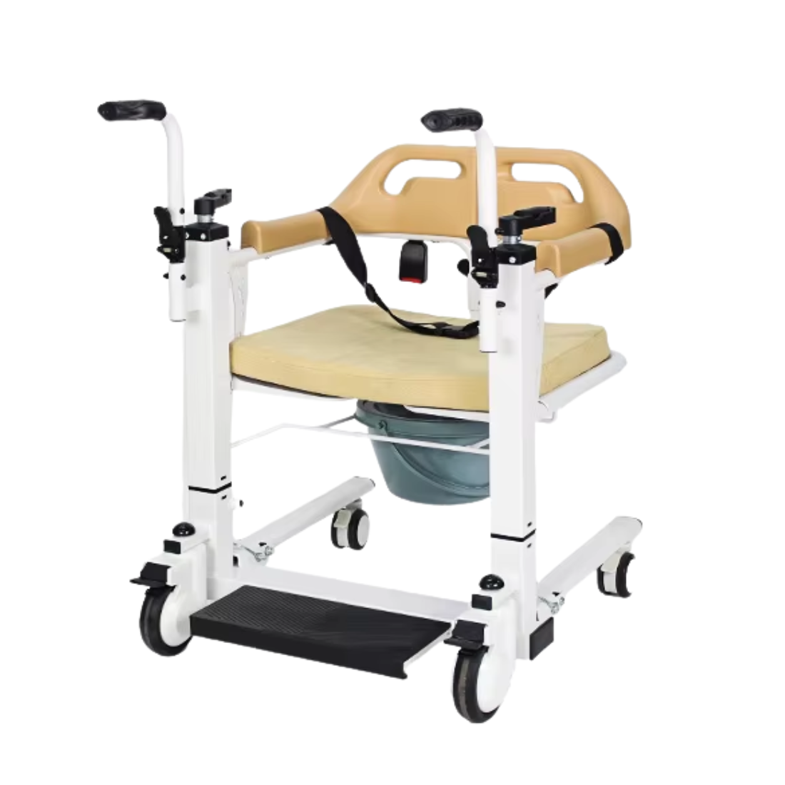 Lift & Transfer Wheelchair - Multi purpose Patient Lift Transfer Wheelchair with Commode