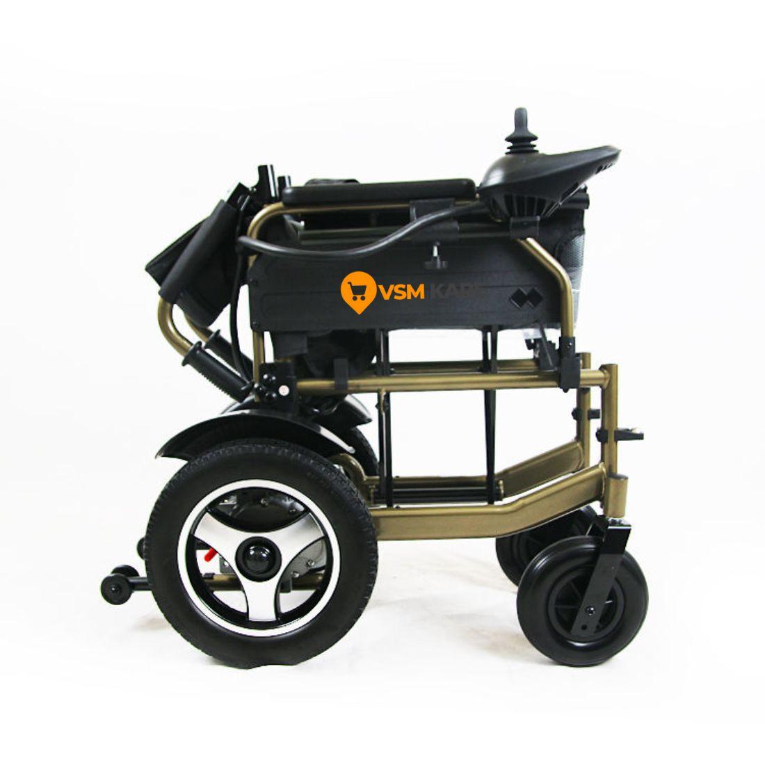 Electric Wheel chair - Foldable Motorised Wheel chair | Wheel chair with 1 Year Warranty on Joystick & Motor