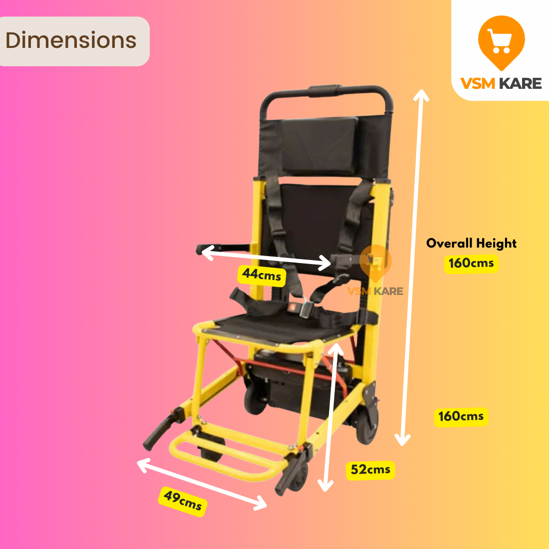 Staircase Wheel chair - Stair Climbing wheel chair, Battery operated stair wheelchair