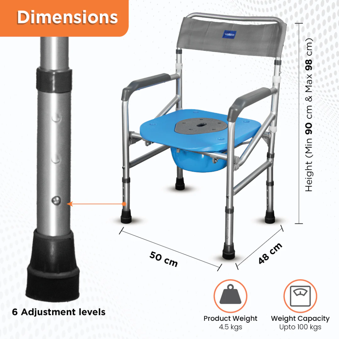 Foldable Shower wheelchair at best price in Chennai