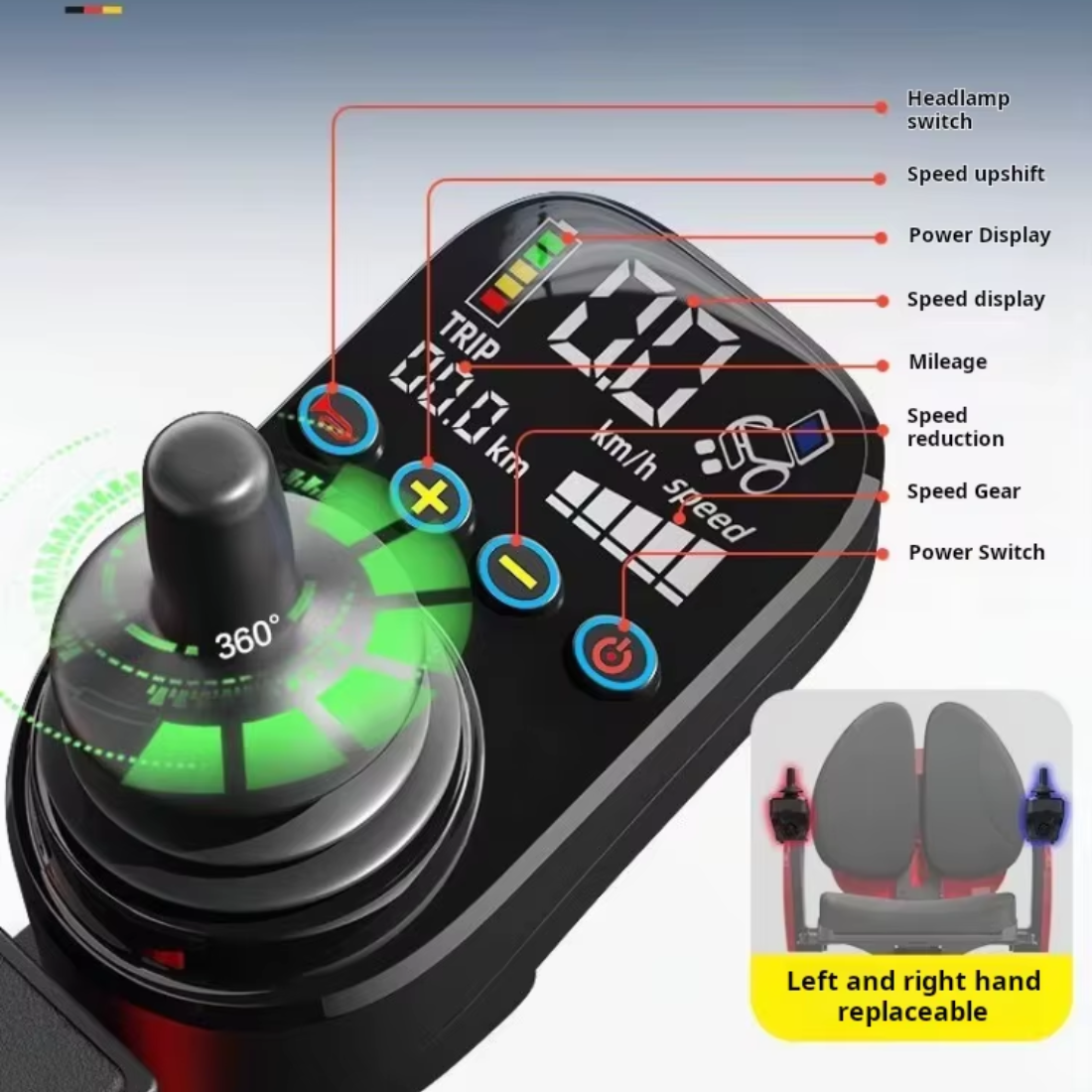Motorised Wheelchair with joystick