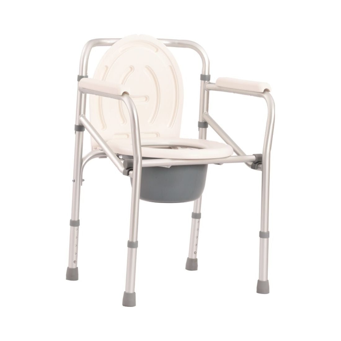 Aluminium Commode Chair with Height Adjustable, Multipurpose Portable Commode