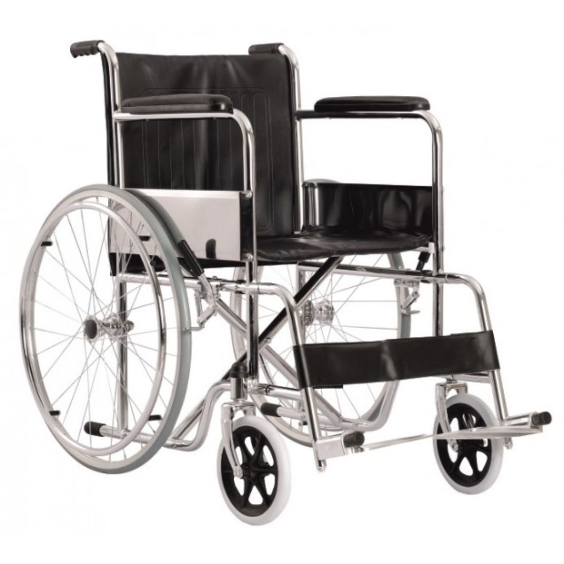 Foldable Self Drive Wheelchair - Chromed Steel Wheelchair