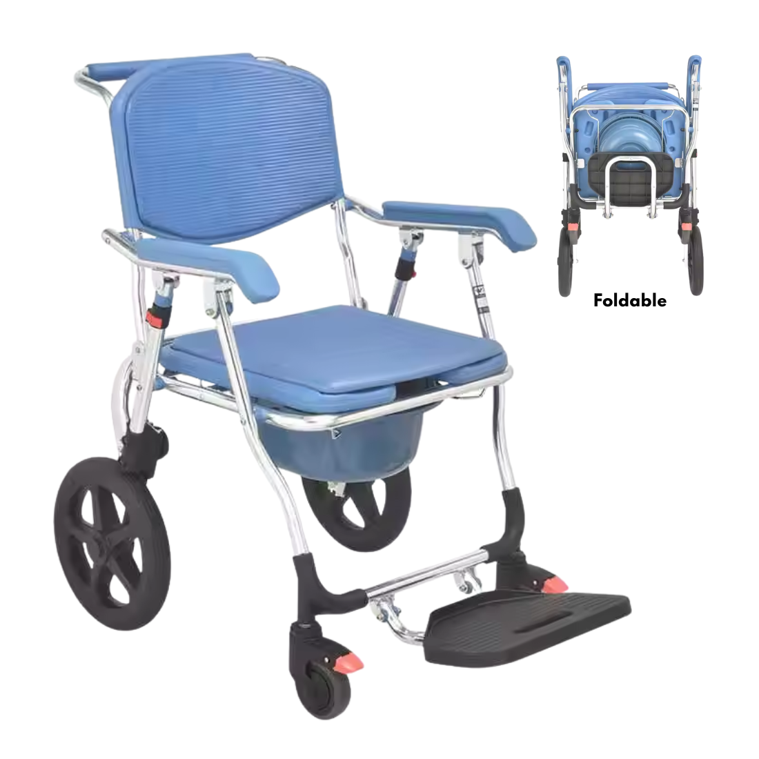 Foldable Shower wheelchair with commode at best price in Chennai by VSM Kare