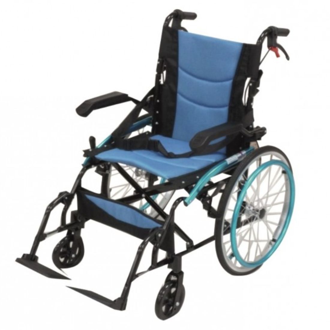 Foldable Compact Wheelchair for cars/travel - Self Propelled, Flipup Armrest & Attender Brakes | Aluminium Wheelchair