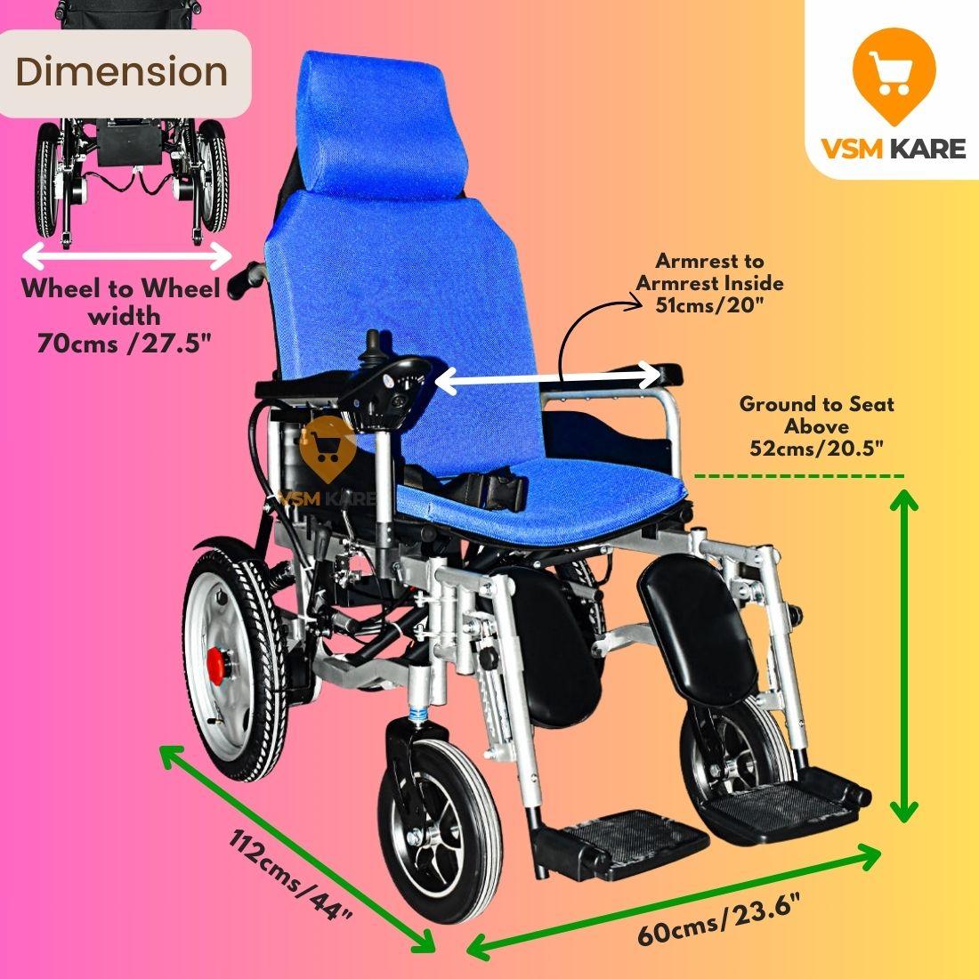 Bariatric Recliner Motorised wheelchair - Heavy Duty Electric Wheel chair for weight capacity of 150kgs