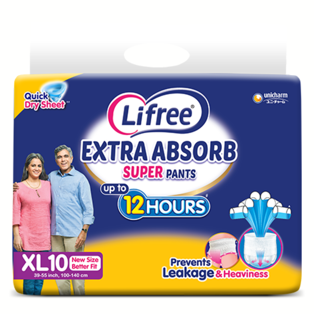 Lifree Extra Absorb Super Pants – 12 Hrs | Overnight Diapers