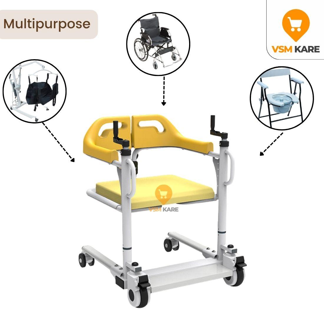 Features of Patient lift & transfer wheelchair at best price in India