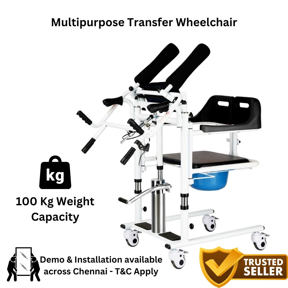 Patient Lift Transfer Wheel chair Hydraulic - Multi purpose Patient Lift Transfer Wheel chair