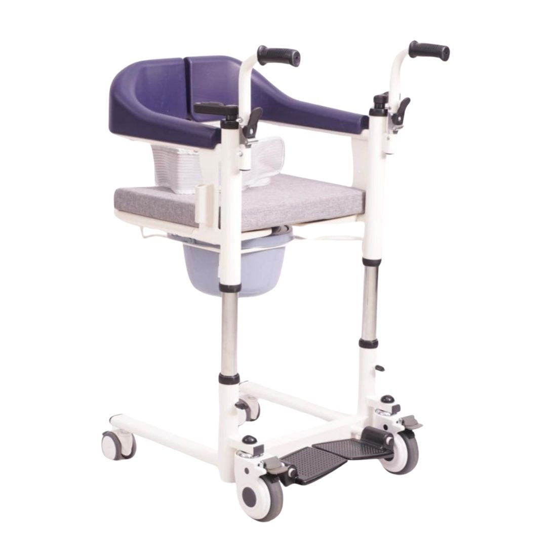Patient Lift & Transfer Wheelchair - Multi purpose Patient Lift Transfer Wheelchair with Commode