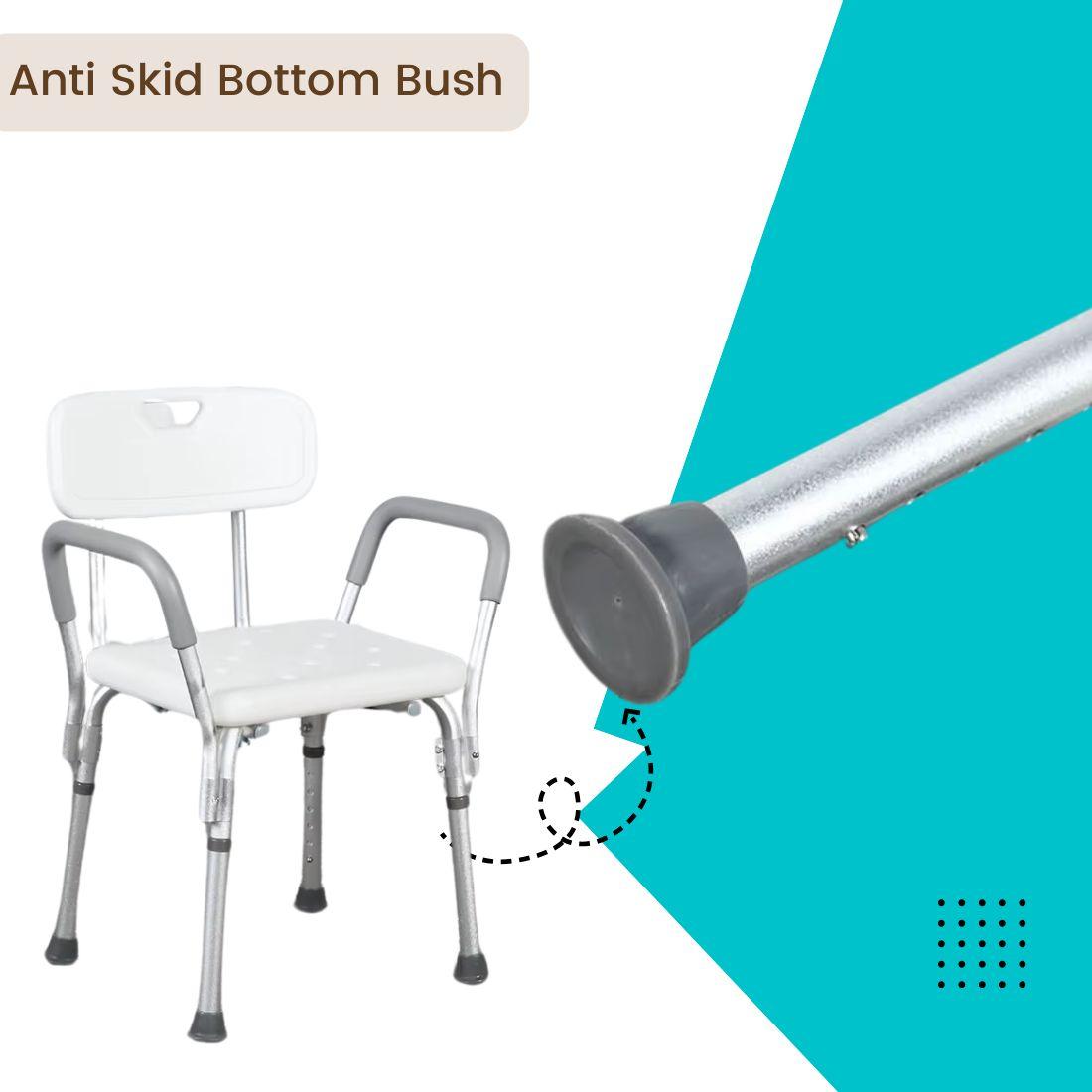 Shower chair with Anti Skid Bottom Bush