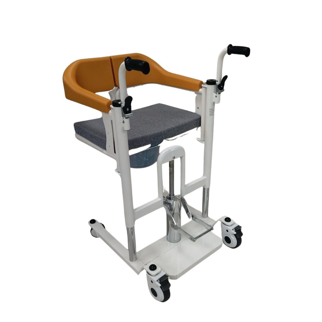 Patient Lift & Transfer Wheel chair for bedridden patient - Hydraulic (Easy Height Adjustable) with Commode
