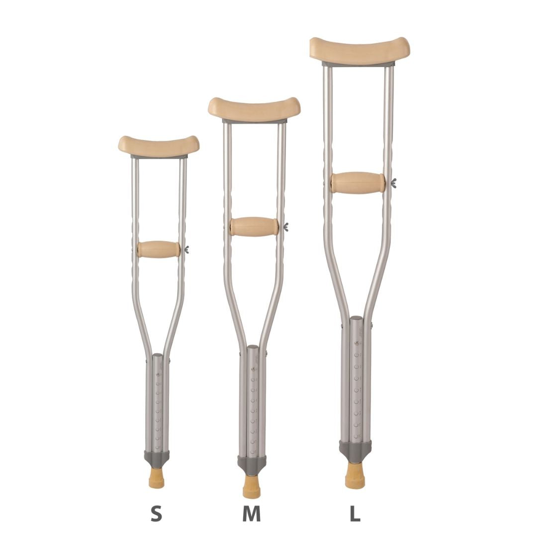 Underarm auxiliary crutches for adults, men, & women