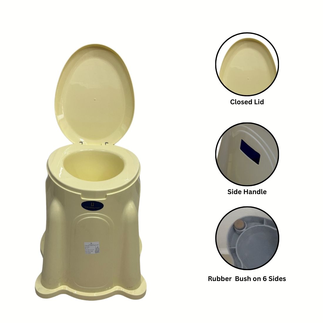Indian toilet to Western Toilet Converter - Plastic Commode Stool for Indian toilets | Weight Capacity upto 100kgs
