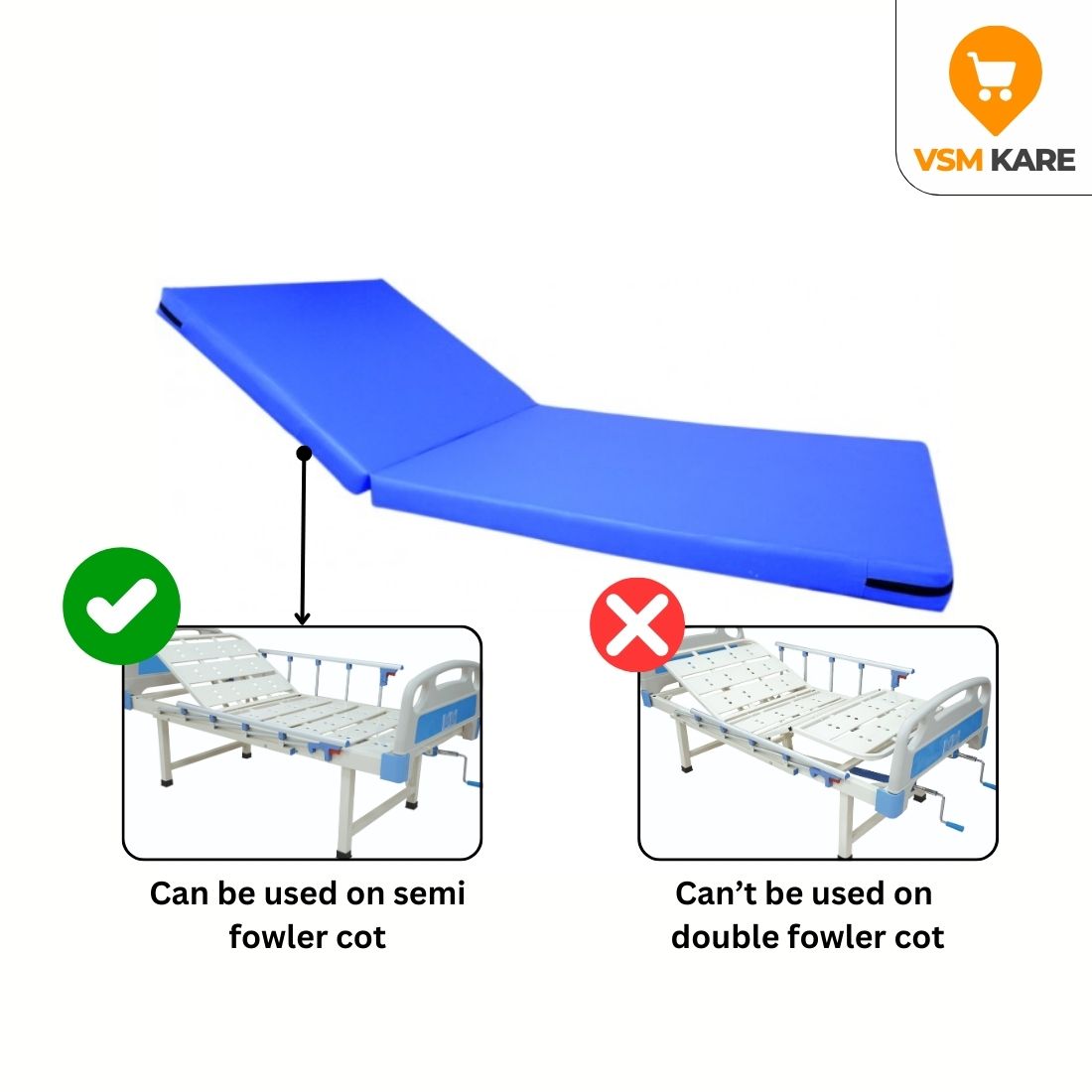Mattress for semi fowler cot at best price in India