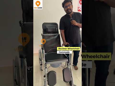Reclining wheelchair with commode or toilet pot
