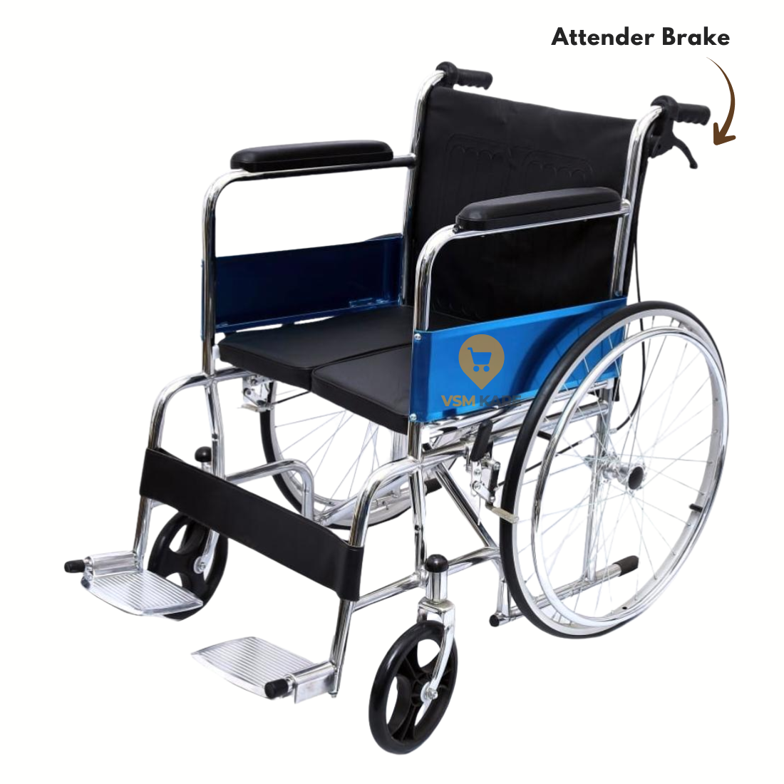 Foldable Wheelchair with Cushion Seat