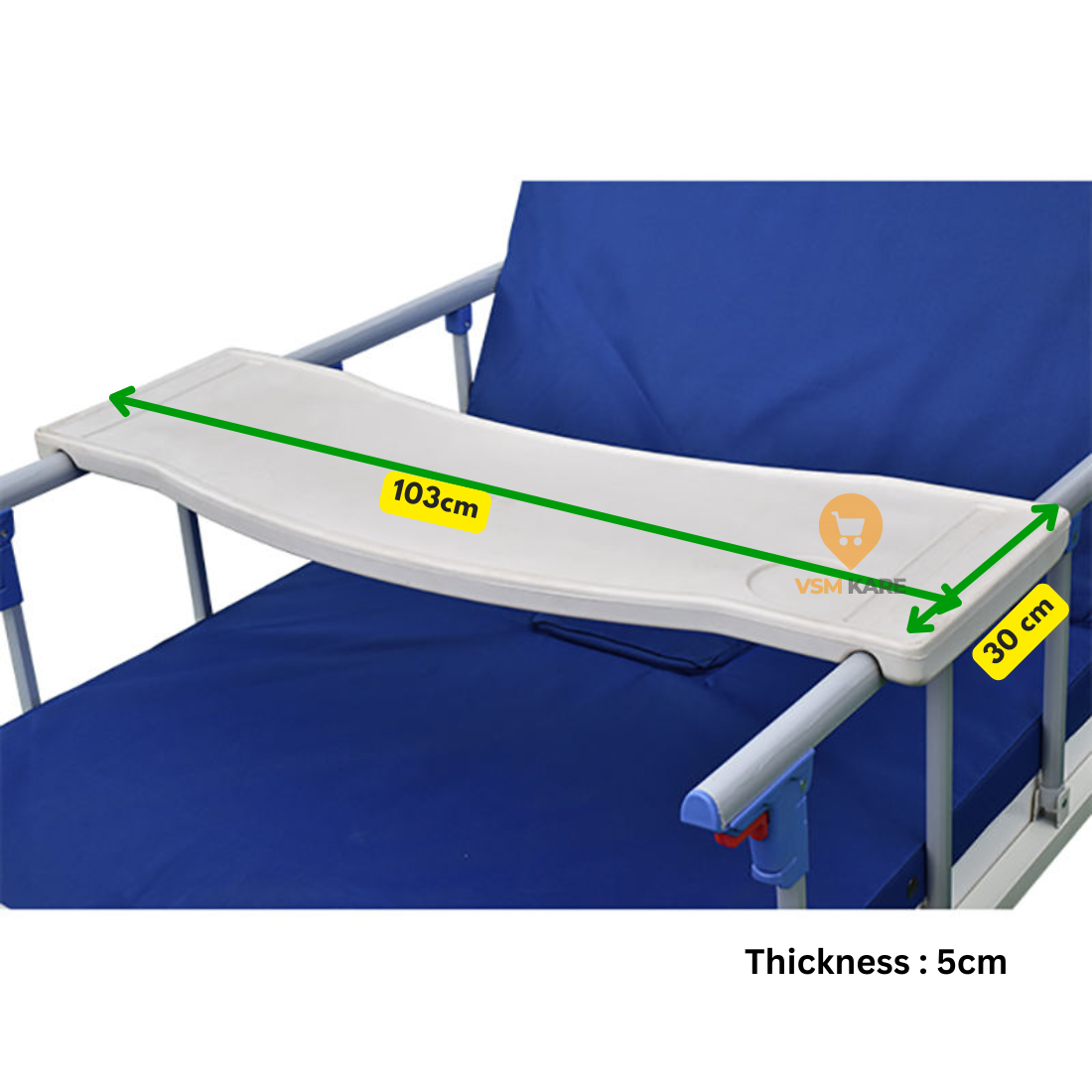 Food Tray Board ABS - Overbed Food Tray for Hospital & Home Use