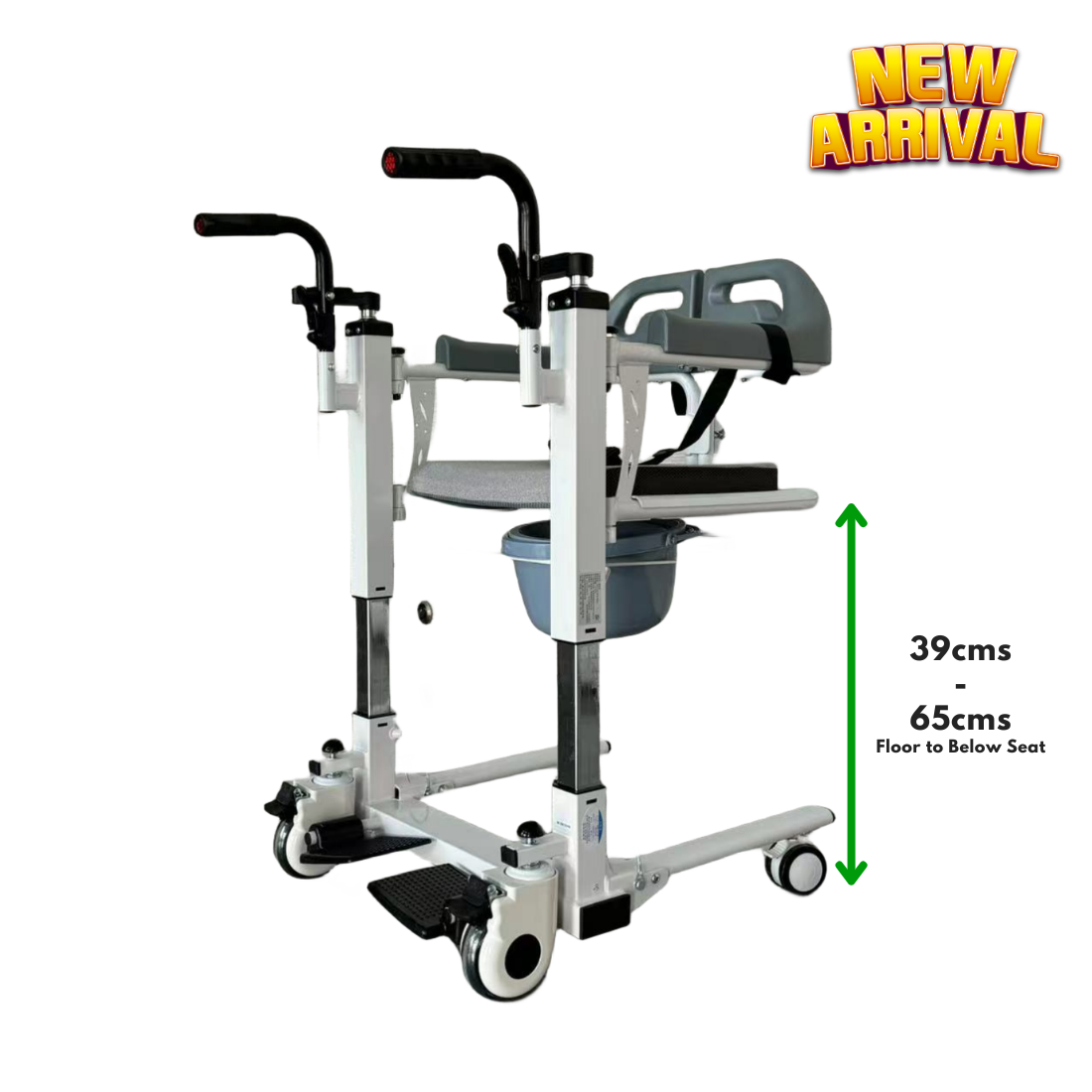 Patient Lift Transfer Wheelchair - Multi purpose Patient Shift Transfer Wheelchair with Commode