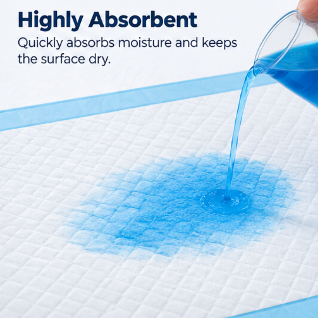 Underpad -Large (90x60cm) | Disposable Underpad, Highly Absorbent, Anti-Bacterial, Rash Protection, Leak Proof