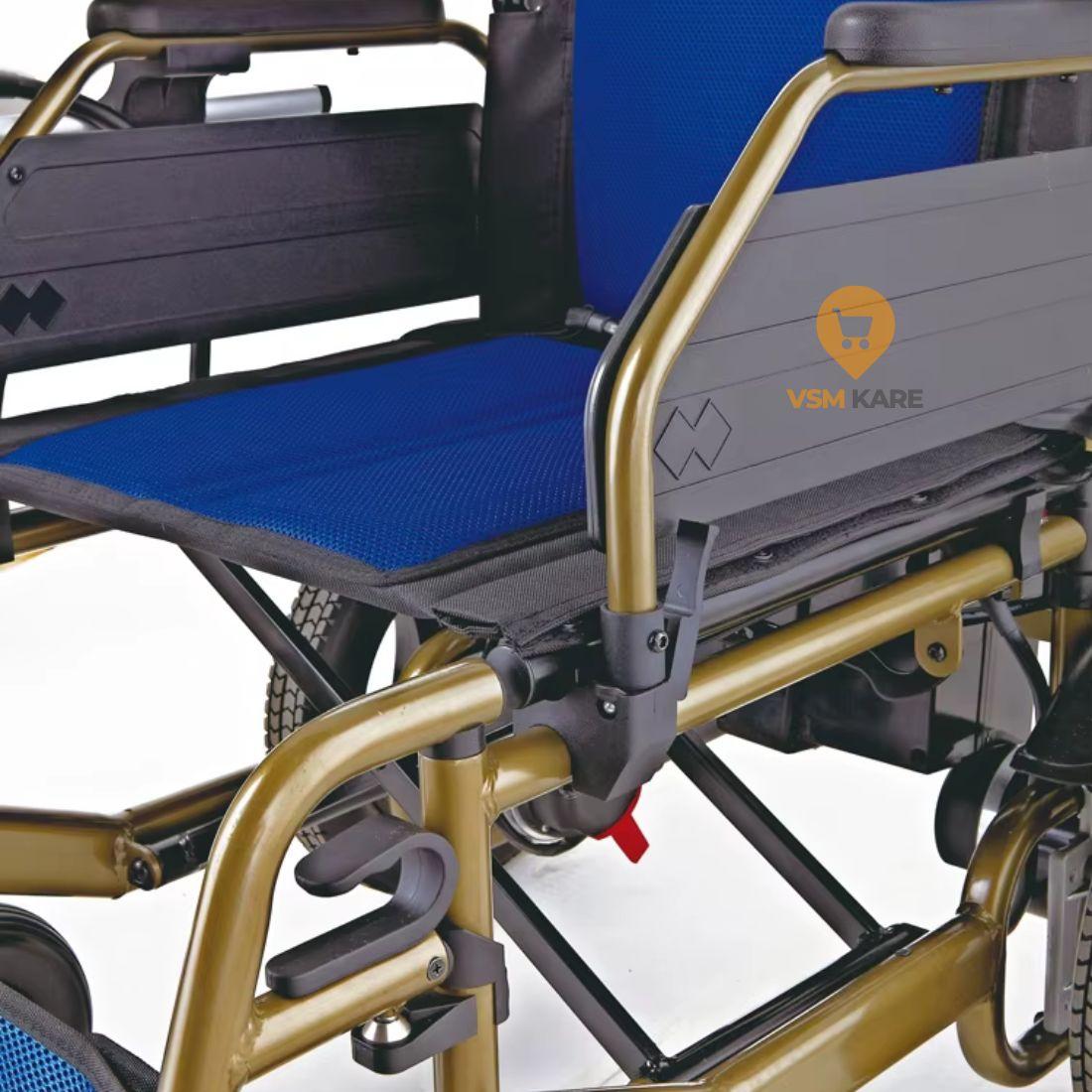 Electric Wheel chair - Foldable Motorised Wheel chair | Wheel chair with 1 Year Warranty on Joystick & Motor