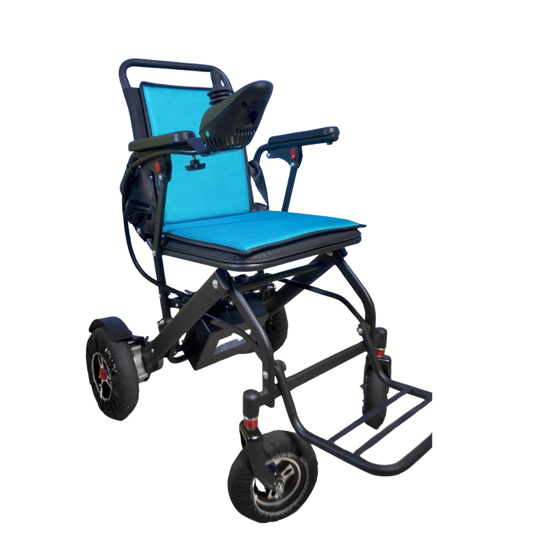 Motorised Wheelchair with Remote- Foldable, Compact, Lithium Battery Wheelchair, Flip up Handles