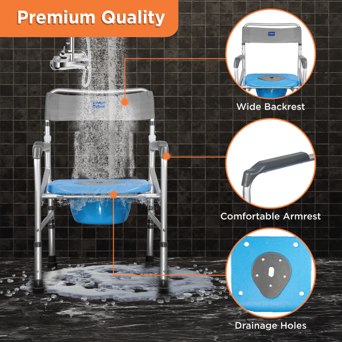 Foldable Shower wheelchair at best price in Chennai