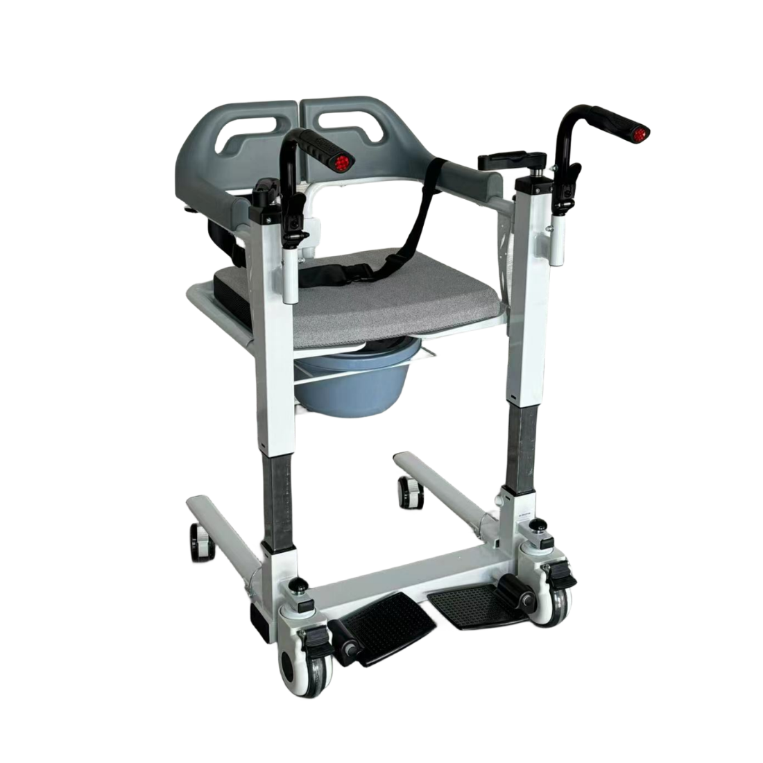 Patient Lift Transfer Wheelchair - Multi purpose Patient Shift Transfer Wheelchair with Commode