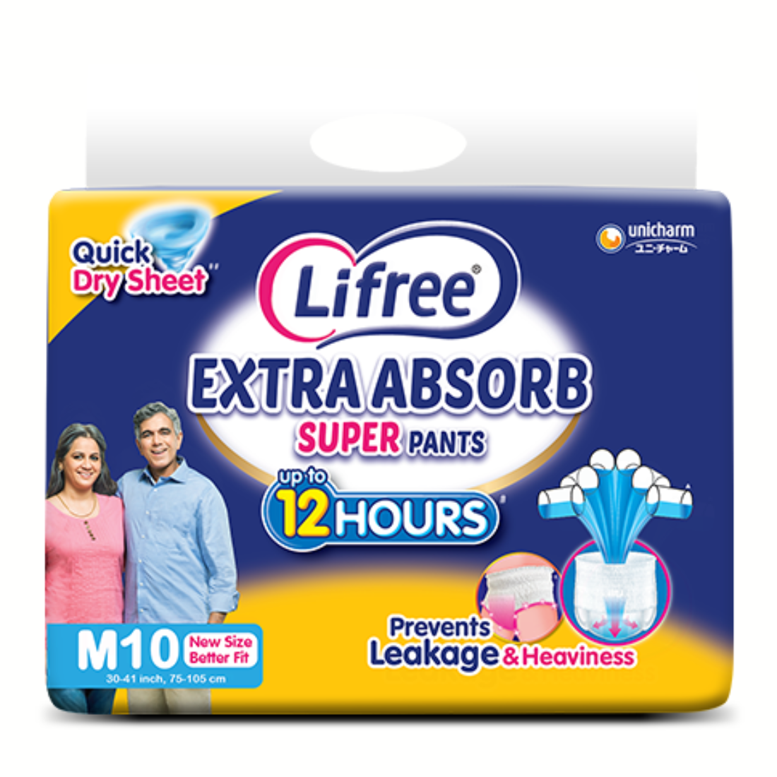 Lifree Extra Absorb Super Pants – 12 Hrs | Overnight Diapers