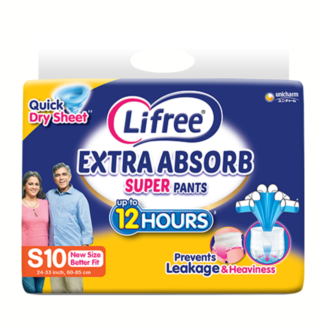 Lifree Extra Absorb Super Pants – 12 Hrs | Overnight Diapers