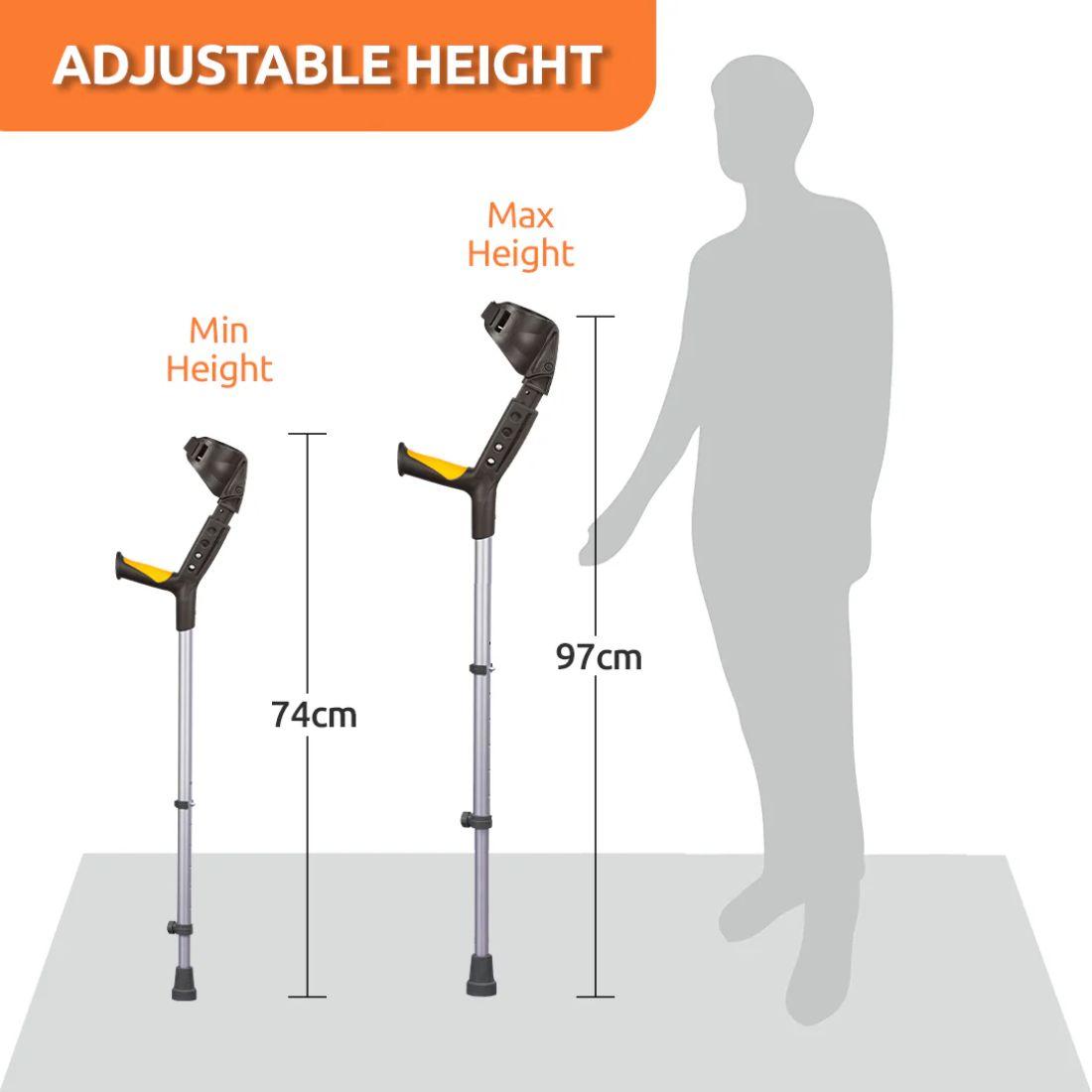 Height Adjustable elbow walking stick at best price in Chennai