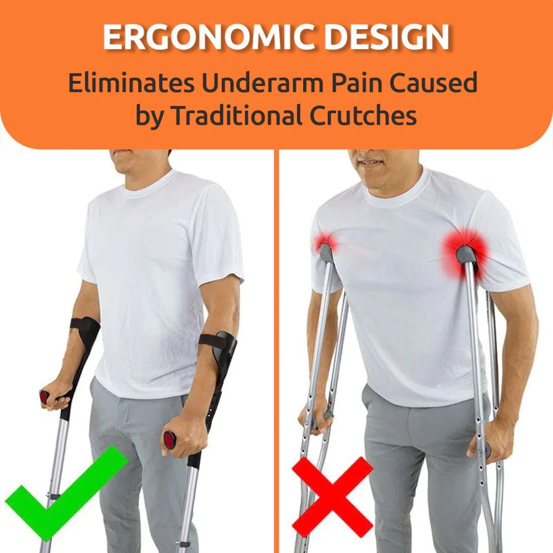 Vissco elbow crutch stick with height adjustable